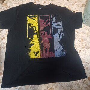 Bungie Men's Short Sleeve Tee XL Black Red Yellow Blue
